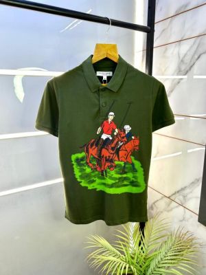 Sale Us Polo Green Collar Neck Imported Premium T-shirt F2731-GR
