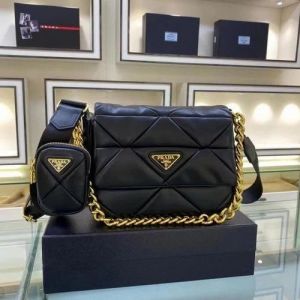 Pradda nappa shoulder bag with og box(black)