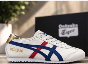 Onitsuuka Tiger Mexico 66 White Blue Gold Womens 360