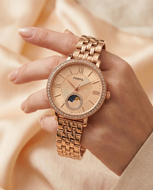 Fossii_l Jacqueline Sun Moon Multifunction Rose Gold Pink
