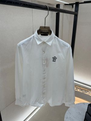 Massimo Dutti White Linen Back Printed Premium Shirt With Brand Box Packing F4030-WH