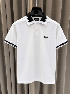 Boss Premium Polo Tshirt White Black