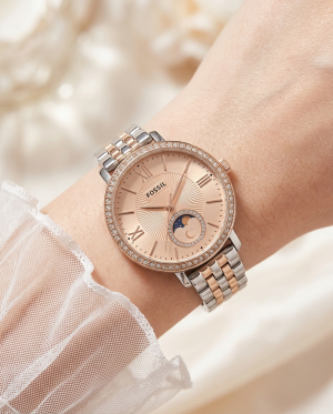 Fossii_l Jacqueline Sun Moon Multifunction 2Ton Rose Gold Pink