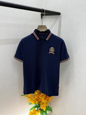 Tomm_Hilfiger Navy Premium Caller Neck Polo T-shirt With Brand Box Packing F3972-NY