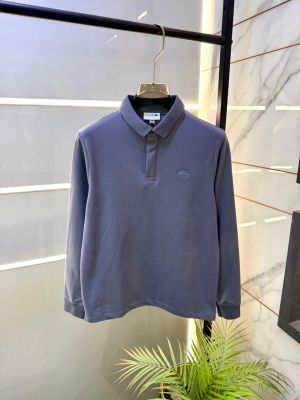 Lacost Gray Polo Neck Full Sleeves Premium Collar T-shirt F5115-GY