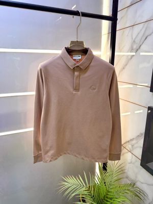 Lacost Begie Polo Neck Full Sleeves Premium Collar T-shirt F5115-BE