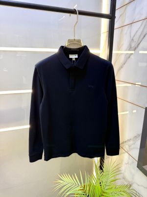 Lacost Navy Polo Neck Full Sleeves Premium Collar T-shirt F5115-NY