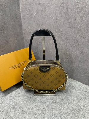 Louiis Vuitton Be Alma bag in Monogram Canvas Dual Tone Top Handle With OG Box Dust Cover & Carry Bag 60451 Yellow Flower Monogram