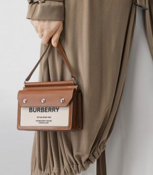 Burbberry Horseferry Pocket Cross-Body Bag With OG Box Dust Bag (Brown - 205)