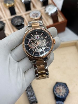 Tommy Hilfigr_Automatic Silver Gold Chain Fa 1547