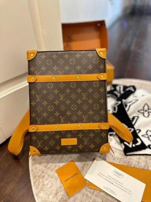 LOUI VUITTION Soft TRUNK BackPack MnonoGram MM BROWN 2026 Latest Store Article Calf Leather With Dust Bag And Carry Bag