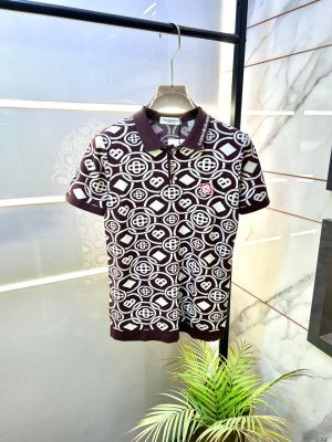 Casablanca Imported knitted Monogram Super Premium Brown Collar Neck Polo T-shirt F3610-BR