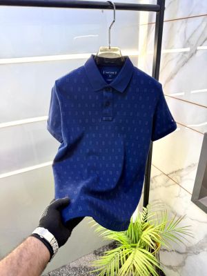 Tomm Hilfiger Navy Polo Premium Collar Neck T-shirt F5105-NY