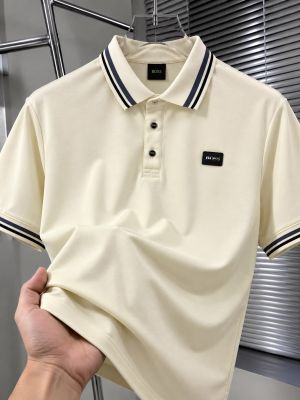 Boss Chest Logo Polo T-shirt Cream