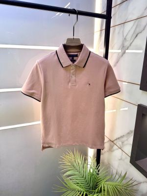 Tomm Hilfiger Pink Polo Premium Collar Neck T-shirt F5075-PI