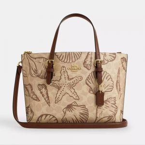 Coac Mollie Tote Bag 25 In Signature Canvas (multi colour) with box 5181
