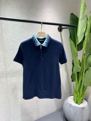 Emporio Arm Navy Premium Imported 240 GSM Interlock Lycra Fabric Polo Tshirt with Collar Logo Design 4566