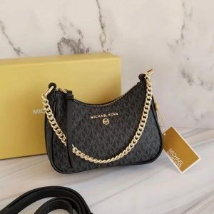 Michael Kor Charm Shoulder Bag With Box And Dust Bag (Black)