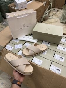 Brunelllo Cucinelli Leather Sandal Beige