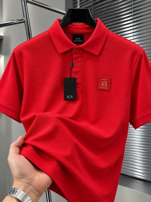 AX Chest Logo Polo T-shirt Red