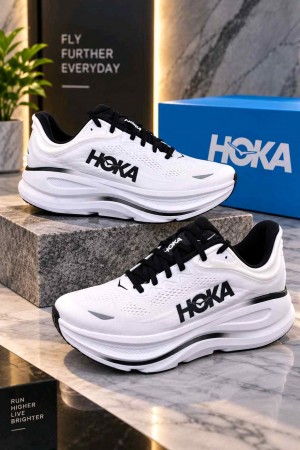 Hoka Bondi 9 White Black