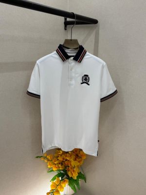 Tomm_Hilfiger White Premium Caller Neck Polo T-shirt With Brand Box Packing F3972-WH