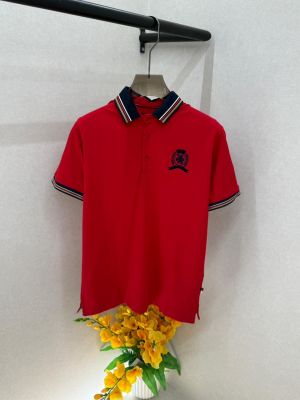 Tomm_Hilfiger Red Premium Caller Neck Polo T-shirt With Brand Box Packing F3972-RE