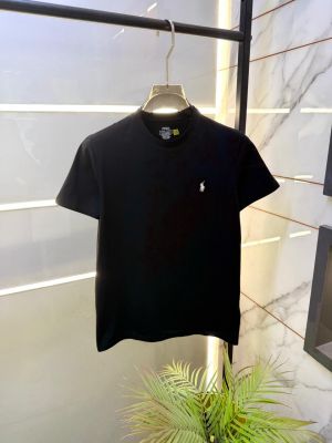 Ralp Lauren Black Premium Round Neck Polo T-shirt F5120-BL