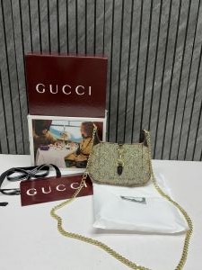 Guccci Jackie 1961 Diamond All Over Sling Bag With OG DoubleBox Packing