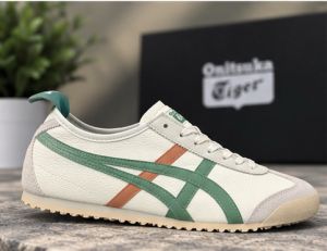 Onitsuuka Tiger Mexico 66 Cream Green Orange Womens 352