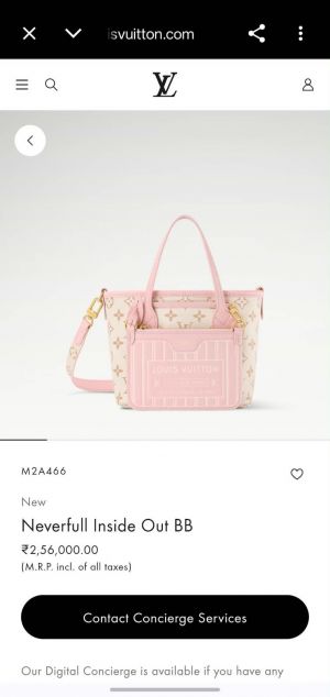 Loui_Vuitton Neverfull Inside Out BB in Monogram Dune Pink With Removable matching zipped pouch High End 2 Box Packing