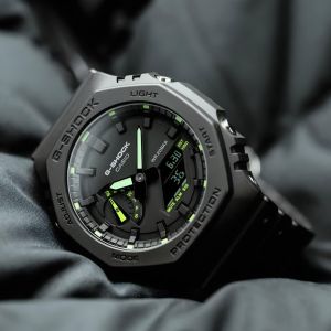 Casio g shock ga2100 black and green