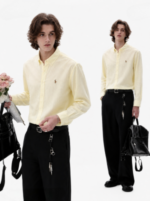 RALPx-H L-AURENx P-OLO IMPORTED STORE ARTICLE SHIRT linen fabric