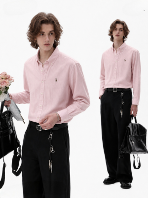 RALPx-H L-AUREN P-OLO xIMPORTED STORE ARTICLE SHIRT linen fabric