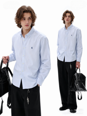 RALPx-H xL-AUREN P-OLO IMPORTED STORE ARTICLE SHIRT linen fabric