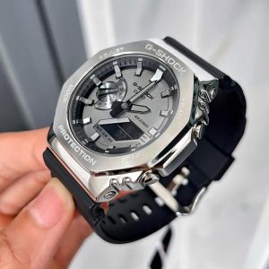 G-Shock GM 2100 Stainless Steel GRAY DIAL Black Strap Watch