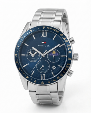 Tommm_y Hilfiger Multifunction Silver Blue Dial