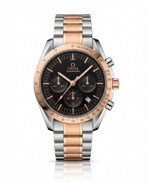 Omegg_a Speed Master Chronograph Two Tone Copper Black Dial