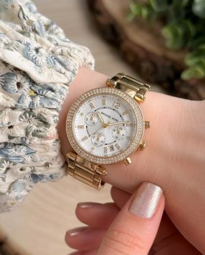 Michael_l Kors Parker Gold-White
