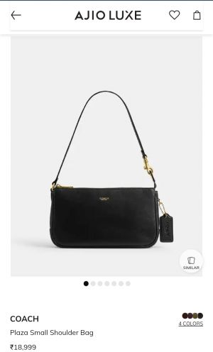 Coacch Plaza 18 Small Shoulder Bag Black With OG Box & Dust Cover Black CN101