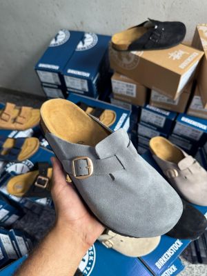 Birkenstock Boston Grey Premium Sale
