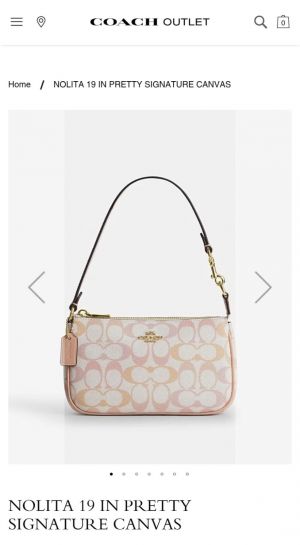 Coacch Nolita 19 Pretty Signature Canvas Shoulder Bag With OG Box & Dust Cover Pretty Signature CN101