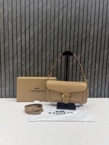 Coacch Tabby 26 Beige Shoulder Crossbody Bag With Original Box 2 Belt (Short Long)