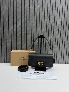 Coacch Tabby 26 Black Shoulder Crossbody Bag With Original Box 2 Belt (Short Long)