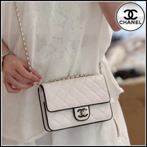 Channel Pearl Classic Panda Flap Shoulder Bag With OG Box & Dust Bag (White - 1202)
