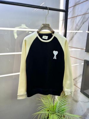 Ami Logo Imported Black Super Premium Sweatshirts F3474-BL