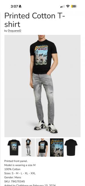 D Squared Round Neck T-shirt Black