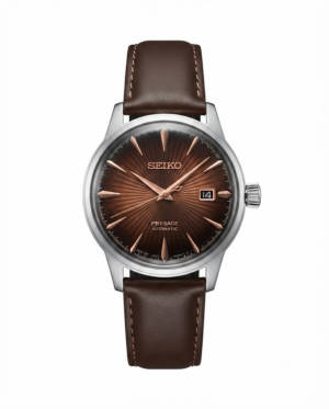 Seiko Presage Automatic Leather Silver copper Dial