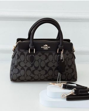 Coac Darcie Carryall Signature Canvas with Brown & Black color scheme With OG Dubble Box Dust Cover 5168