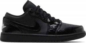Nikke air jordan 1 low black croc